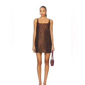 Amanda Uprichard Rinaldi Mini Dress in Chocolate